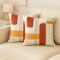 Set x2 funda de almohadones lisa 43 x 43 cm RAYAS NARANAJA