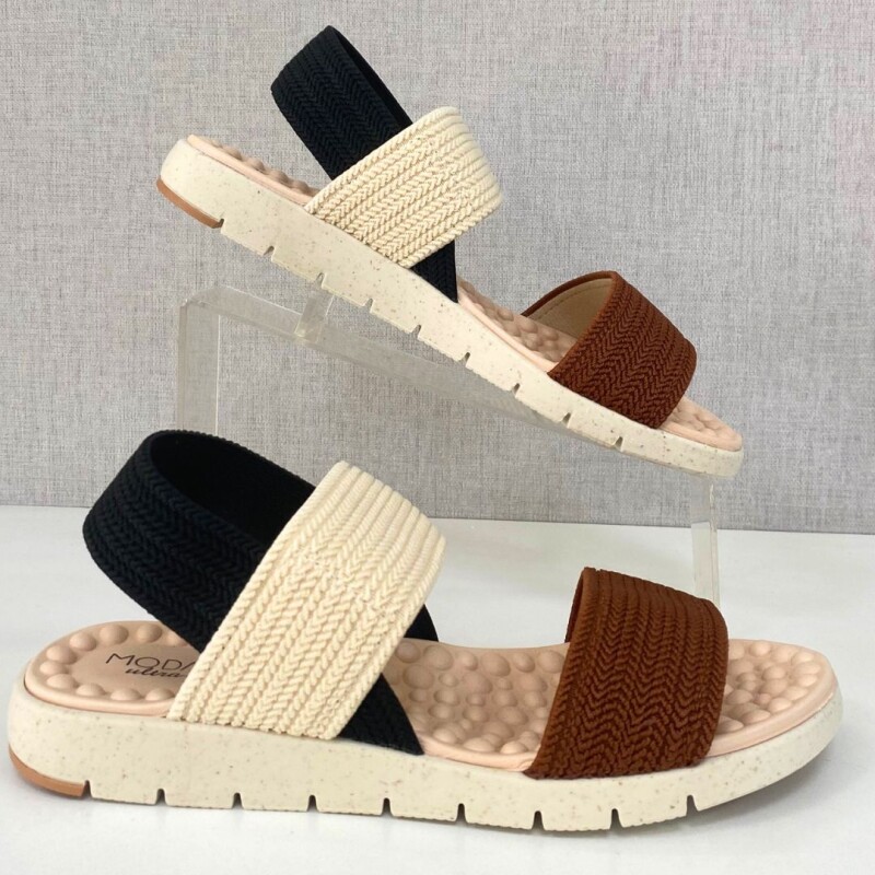 Sandalia Elastizada Modare Beige/negro