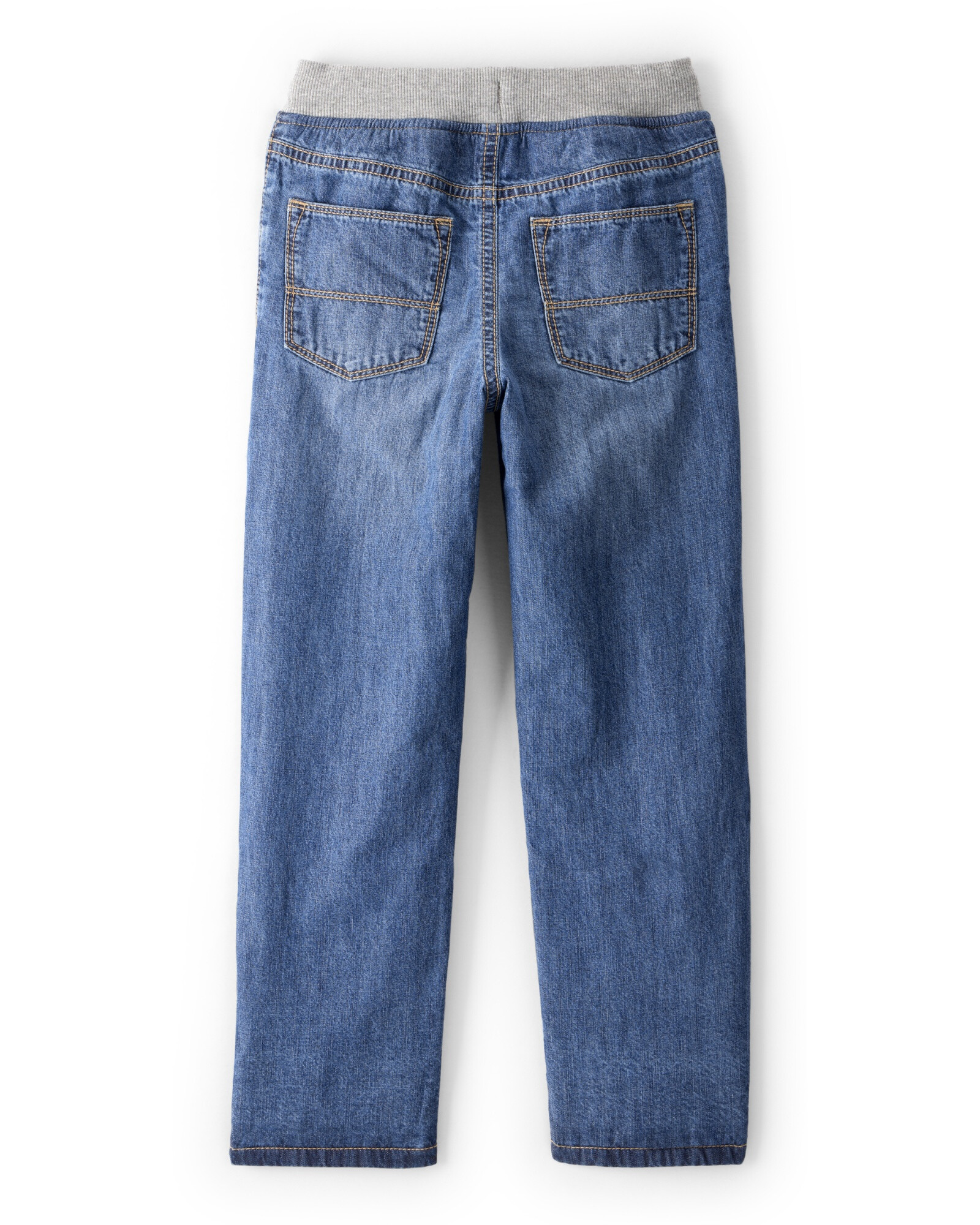 Pantalón jean, forrado, corte recto Sin color
