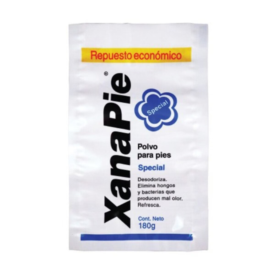 Talco para Pies Repuesto 180 g – Xanapié Azul Talco para Pies Repuesto 180 g – Xanapié Azul