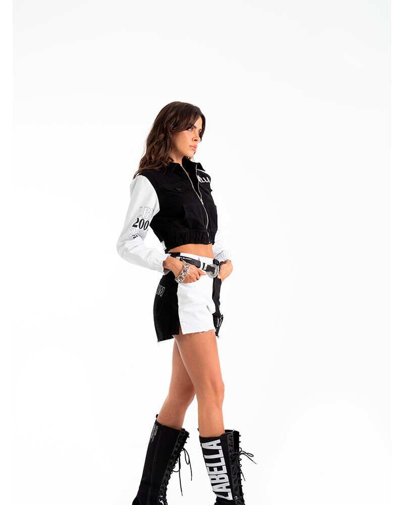 Chaqueta Chicago Blanca Y Negra BLANCO