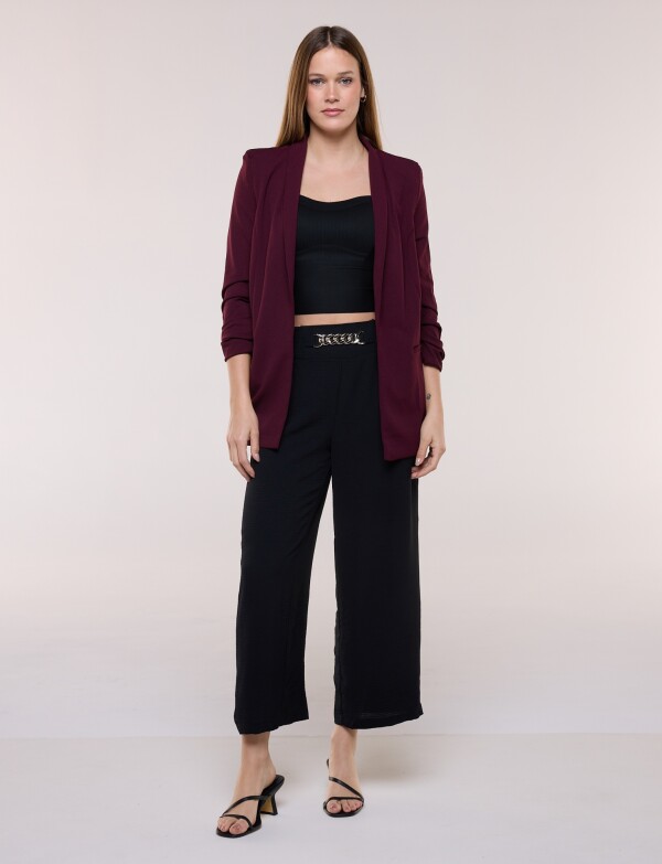 Blazer Crepe Manga Fruncida VIOLETA