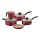 Batería de Cocina 5 Piezas Tramontina Turim Antiadherente Starflon Max Rojo