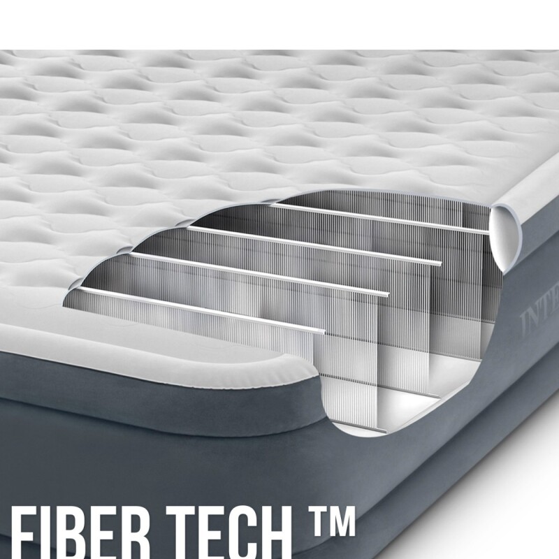 INTEX COLCHON DURA-BEAM DELUXE ULTRA PLUSH 2 PLAZAS CON RESP Intex Colchon Dura-beam Deluxe Ultra Plush 2 Plazas Con Resp