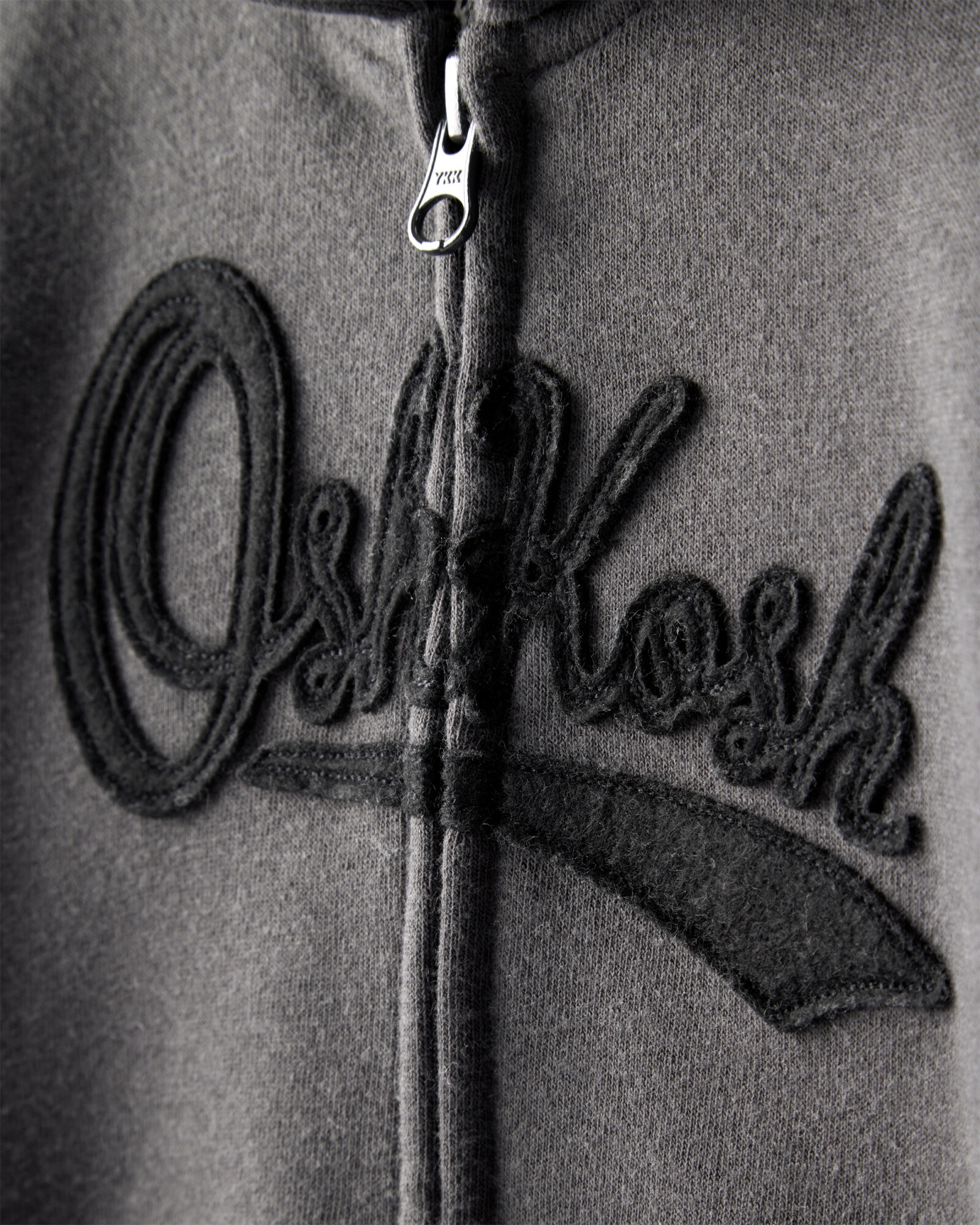 Campera de algodón con felpa, negra Sin color