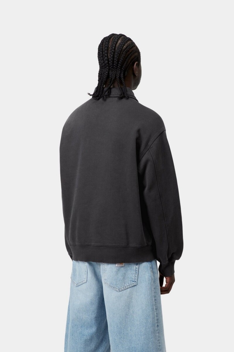 Half Zip Detroit Sweat Negro