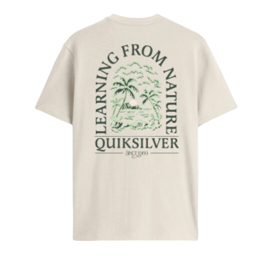 Remera Quiksilver Evo Learning From Nature - Blanco Remera Quiksilver Evo Learning From Nature - Blanco