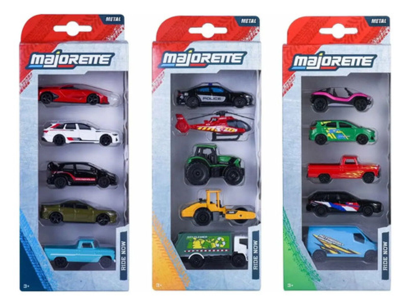 Majorette Autos de Metal Pack x 5 - Majorette Autos De Metal Pack X 5 