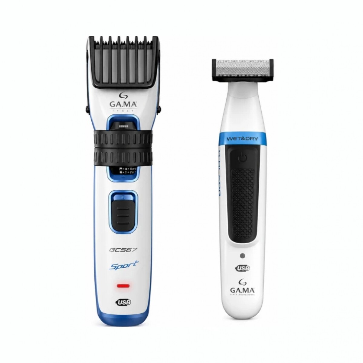 Combo GAMA Trimmer GT Blade + Clipper GC 567 Sport Wet And Dry 