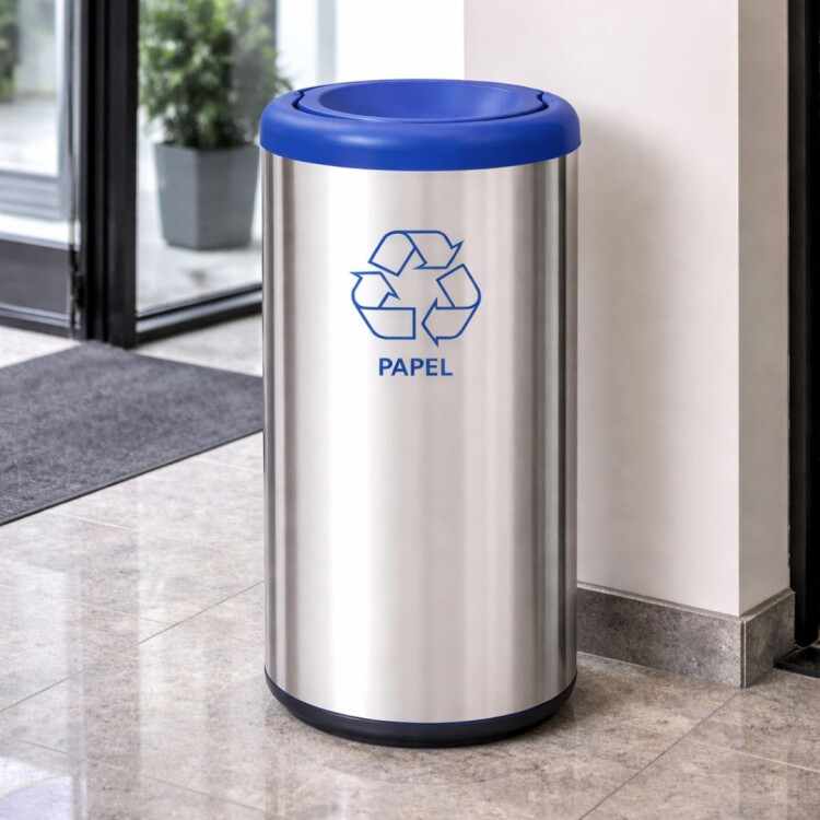 PAPELERA TACHO DE BASURA TRAMONTINA VAIVEN 40 LITROS AZUL PAPELERA TACHO DE BASURA TRAMONTINA VAIVEN 40 LITROS AZUL