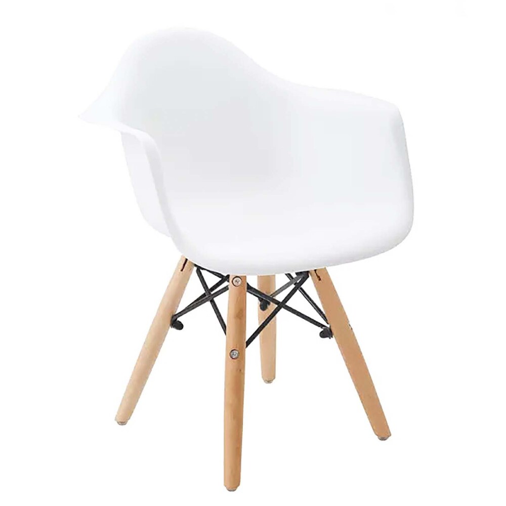 BUTACA POLIPROPILENO-Y-MADERA BLANCO KIDS XH-8066S