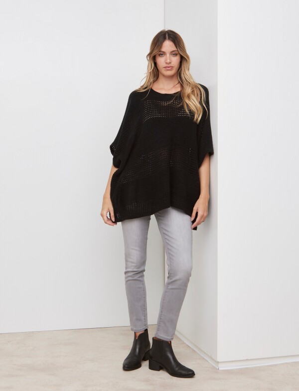 Poncho Calado NEGRO