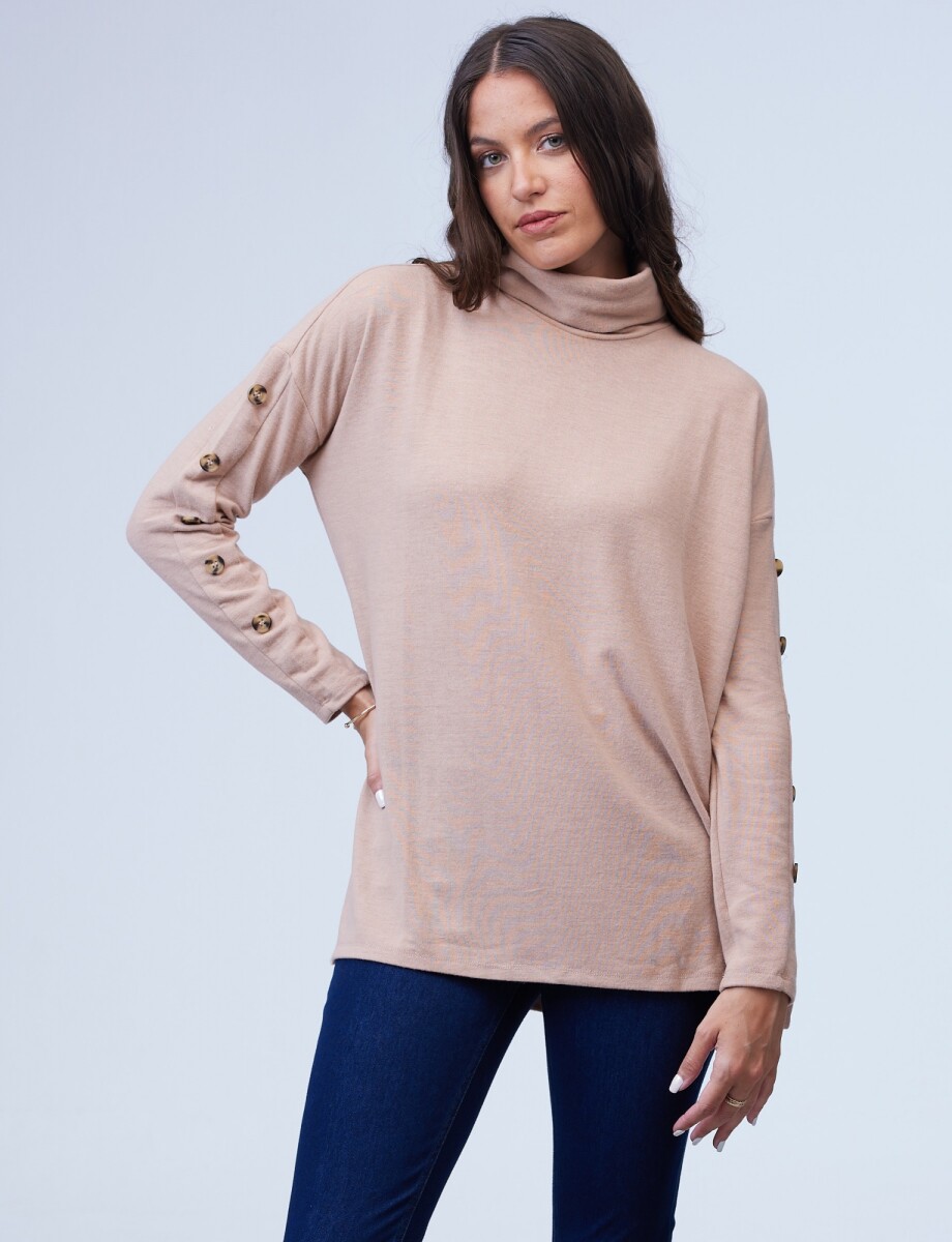 Polera Botones - Beige 