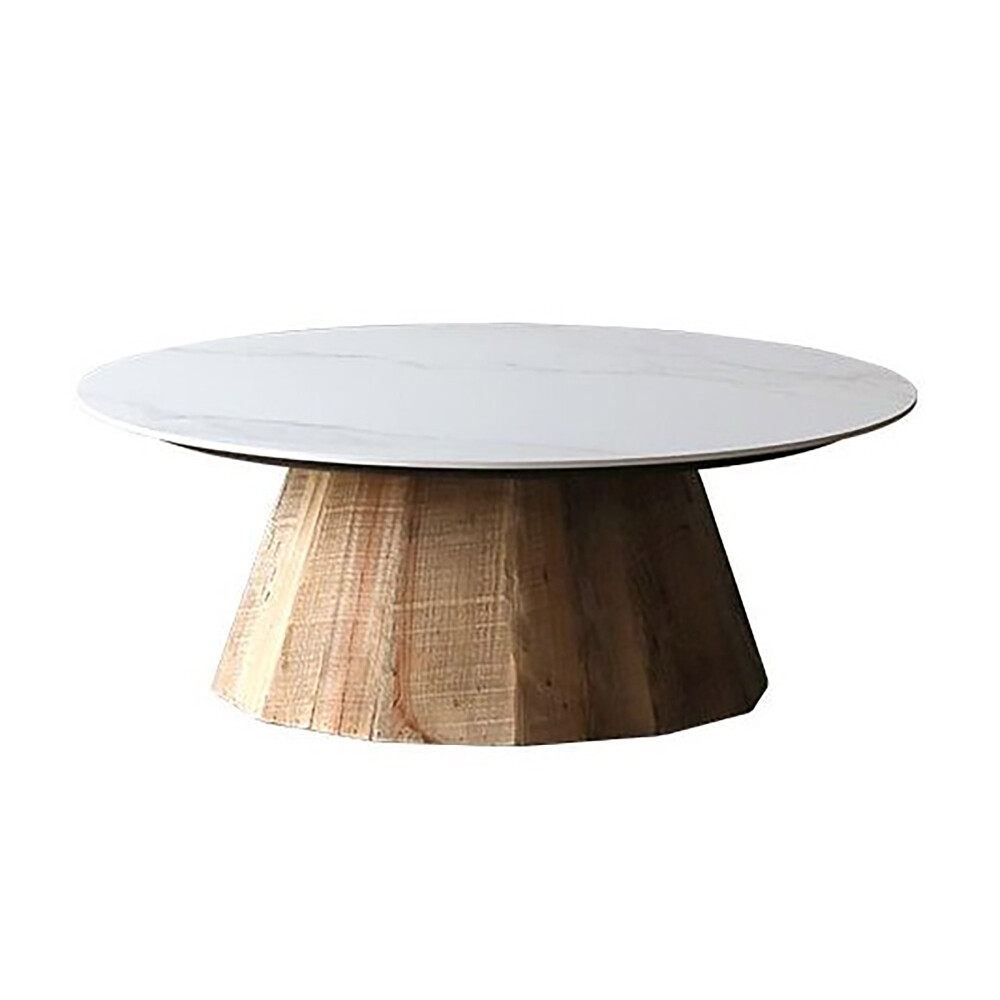 MESA CENTRAL MADERA-Y-METAL BLANCO ROCK BCO/NAT