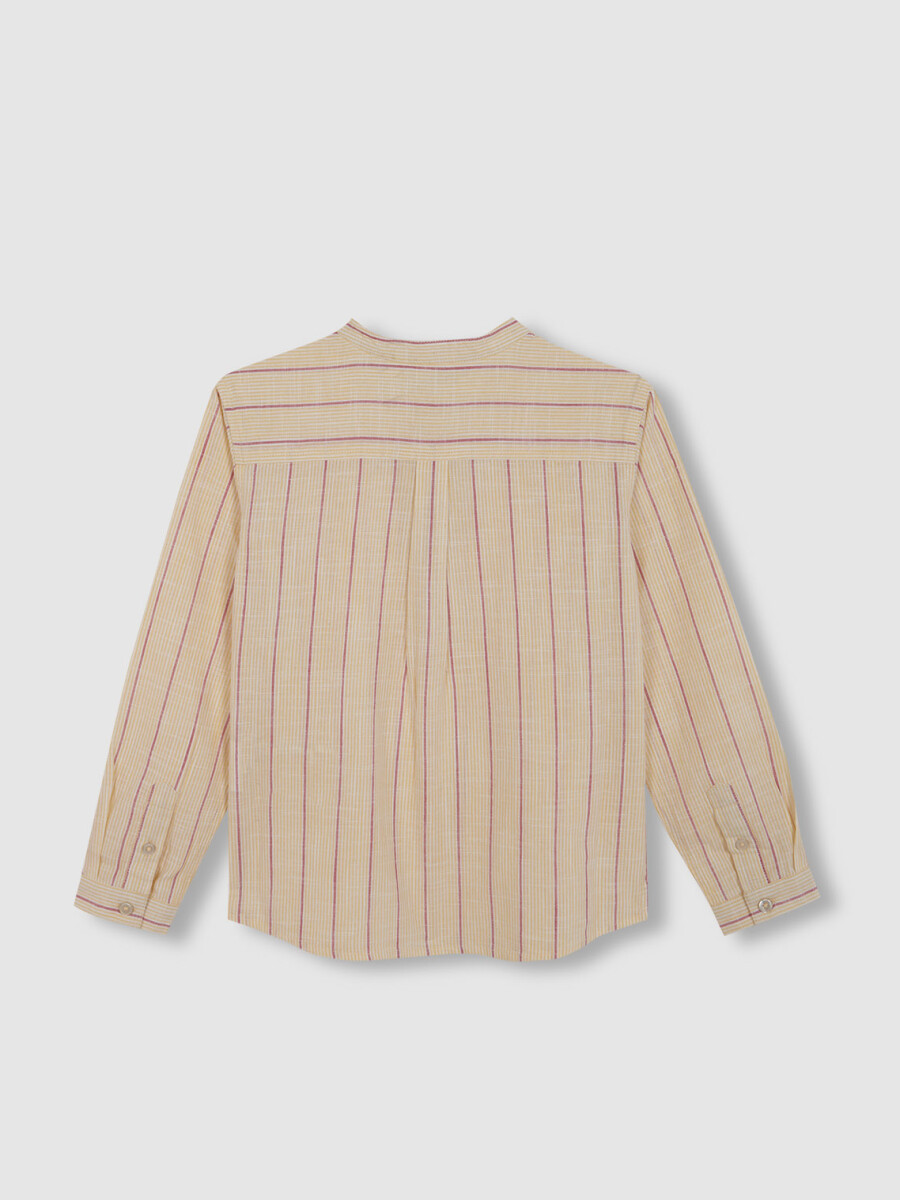 Camisa De Rayas Blanco