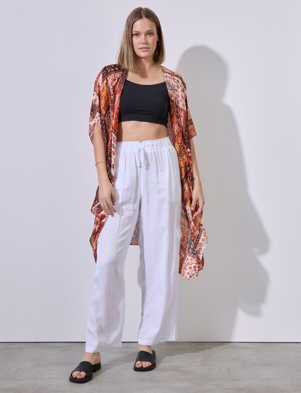 Kimono Print MULTI/ANARANJADO