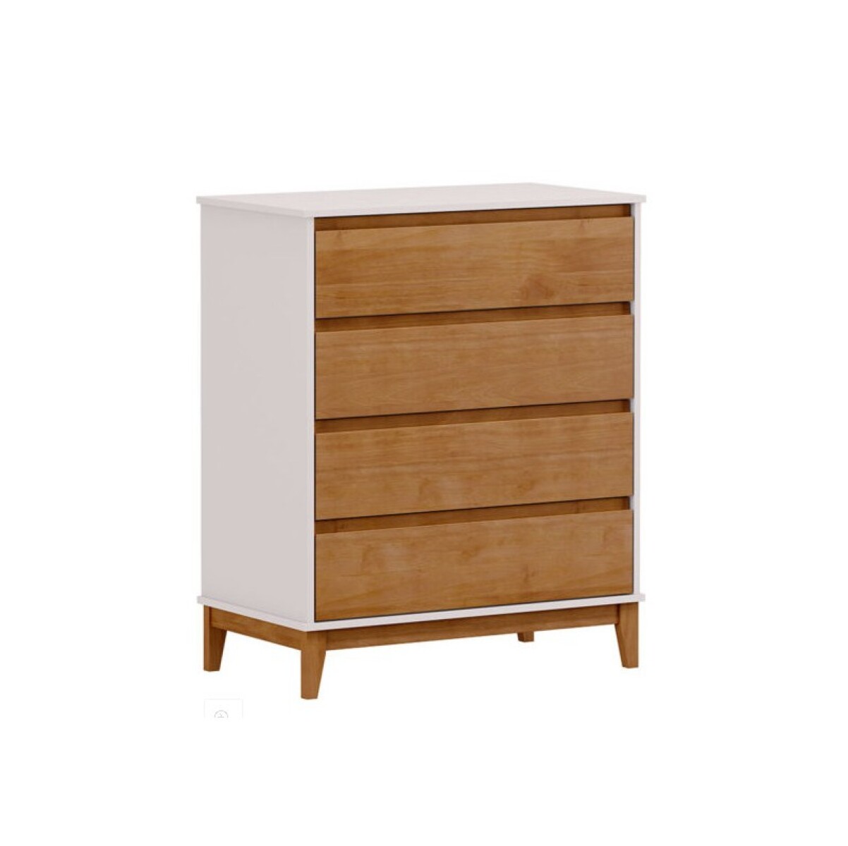 COMODA FINESTRA PRATA 4 CAJONES OFF WHITE /FREIJO 