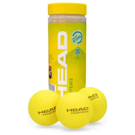 Set Tubo Penn X3 Pelotas P/ Frontón Y Paleta Colores Amarillo