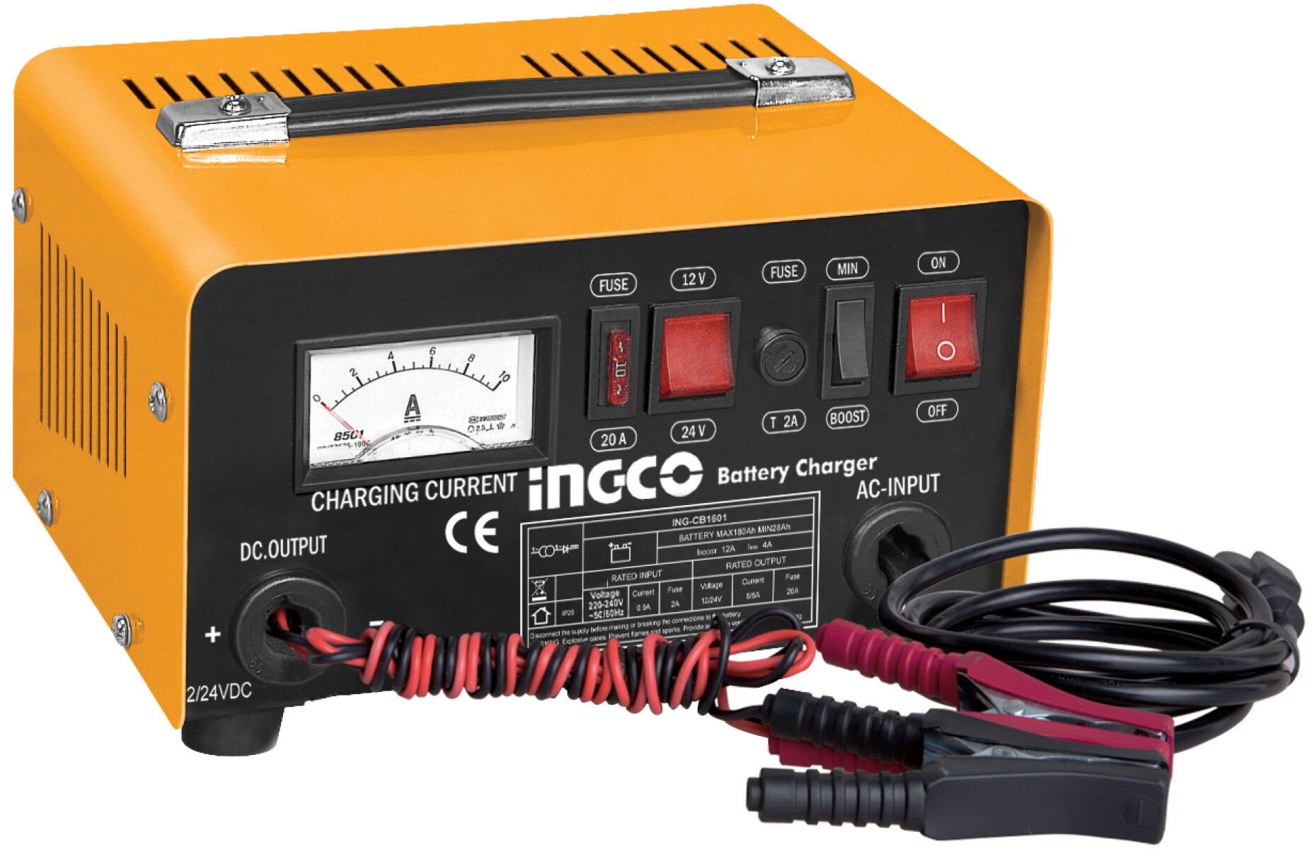 CARGADOR BATERIAS 12/24VOLT INGCO ING-CB1601 