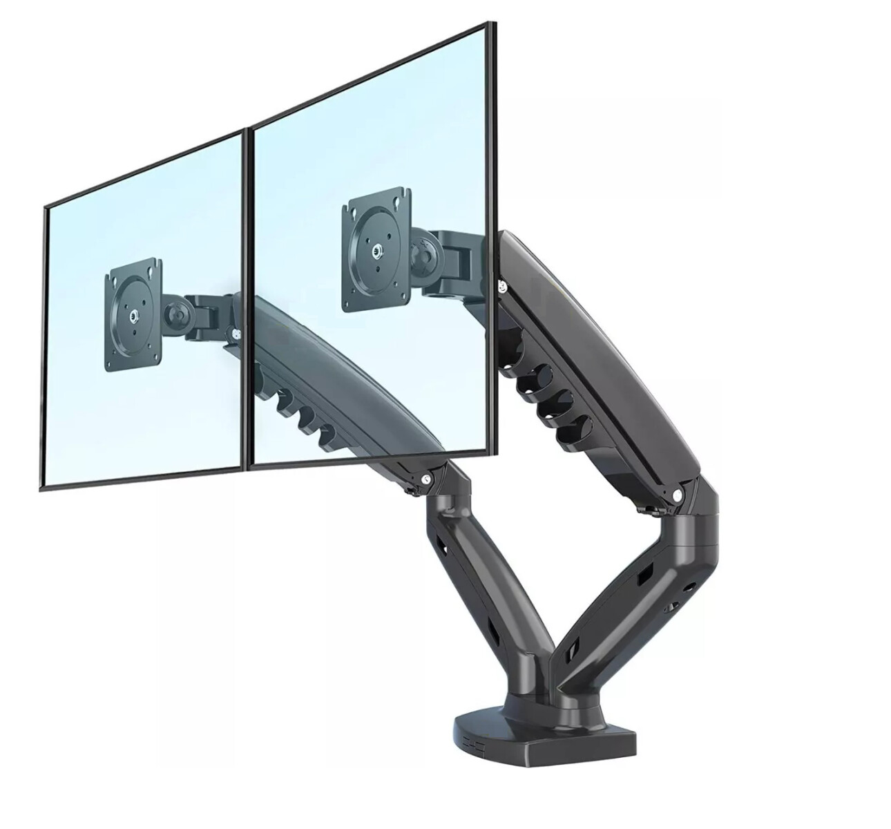 Soporte Móvil de escritorio para Doble Monitor De 17" A 30" Sistema a Gas 