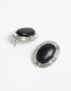 Aros Colgantes Cortos Piedra Aros Colgantes Cortos Piedra Vintage - Plateado Rodio