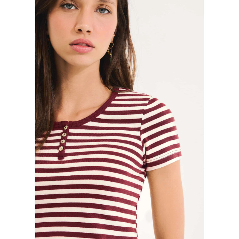 BLUSA FEM ROSA E OFF WHITE