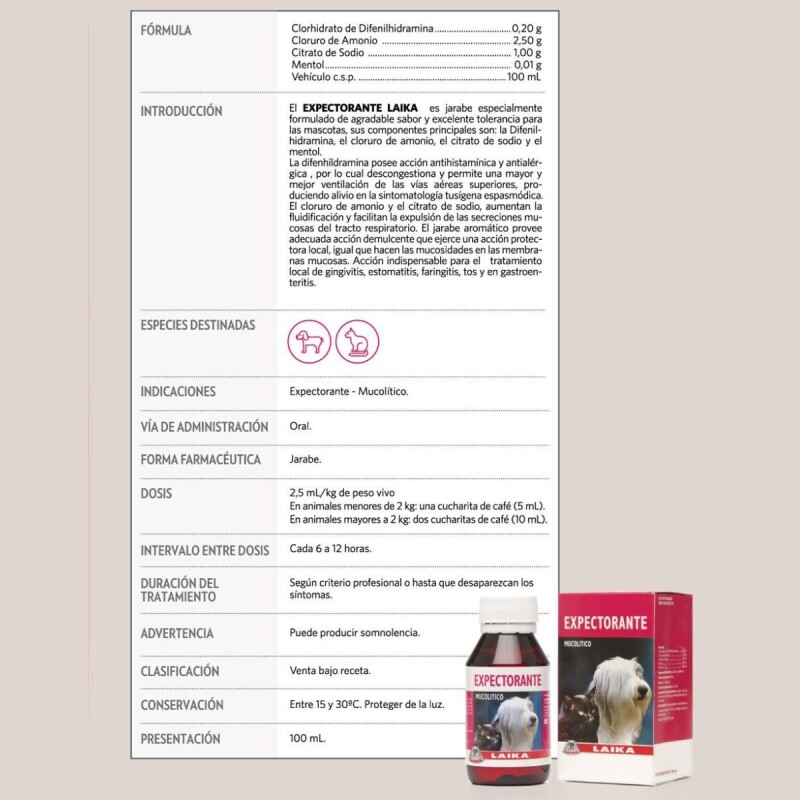 EXPECTORANTE JARABE LAIKA 100 ML EXPECTORANTE JARABE LAIKA 100 ML