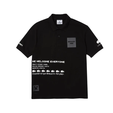 Remera Lacoste x Minecraft Black