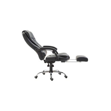 Silla Ejecutiva en cuero Lumax Modelo Miles con Apoyapies y 2 Puntos de Masaje Negro
