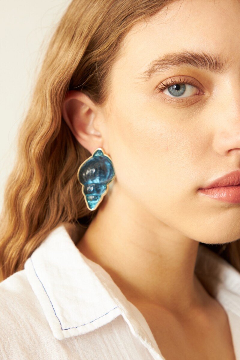 Caravanas shell dorado