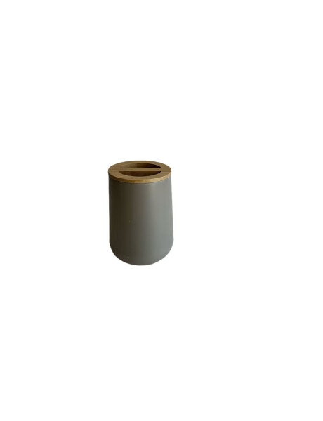 VASO PORTACEPILLOS EN PLASTICO Y MADERA BEIGE VASO PORTACEPILLOS EN PLASTICO Y MADERA BEIGE