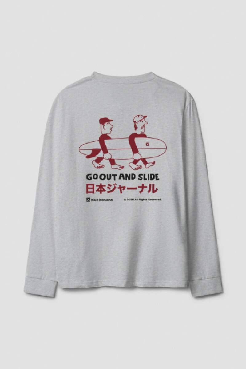 Camiseta Blue Banana - Coast Manga Larga Gris