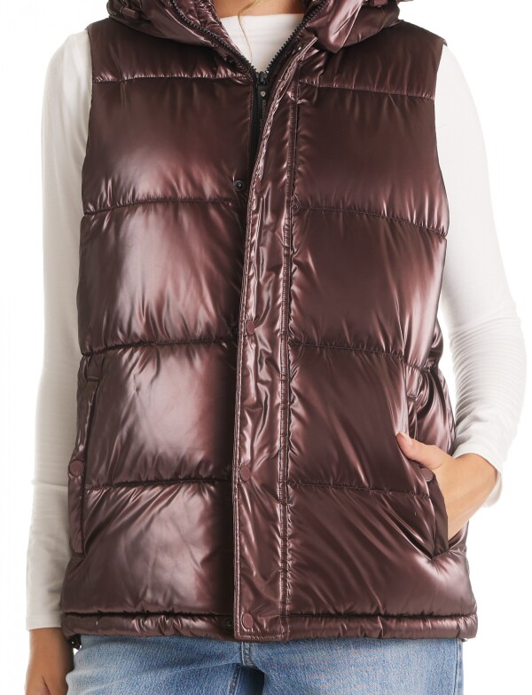 Chaleco Abrigo Puffer MARRON