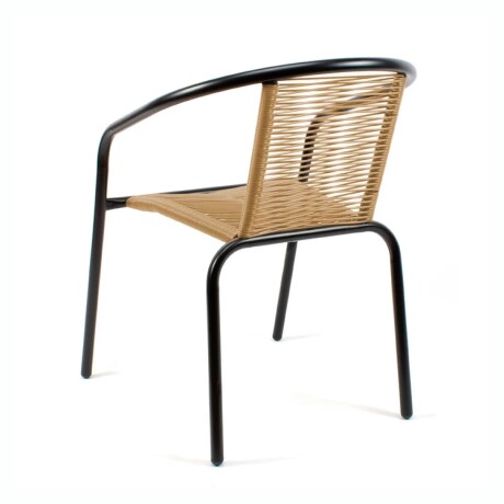 SILLA SIMIL RATTAN SC-039R NEW Silla De Jardín Símil Rattan RUSTICO SC-039R Estructura De Acero - Marrón