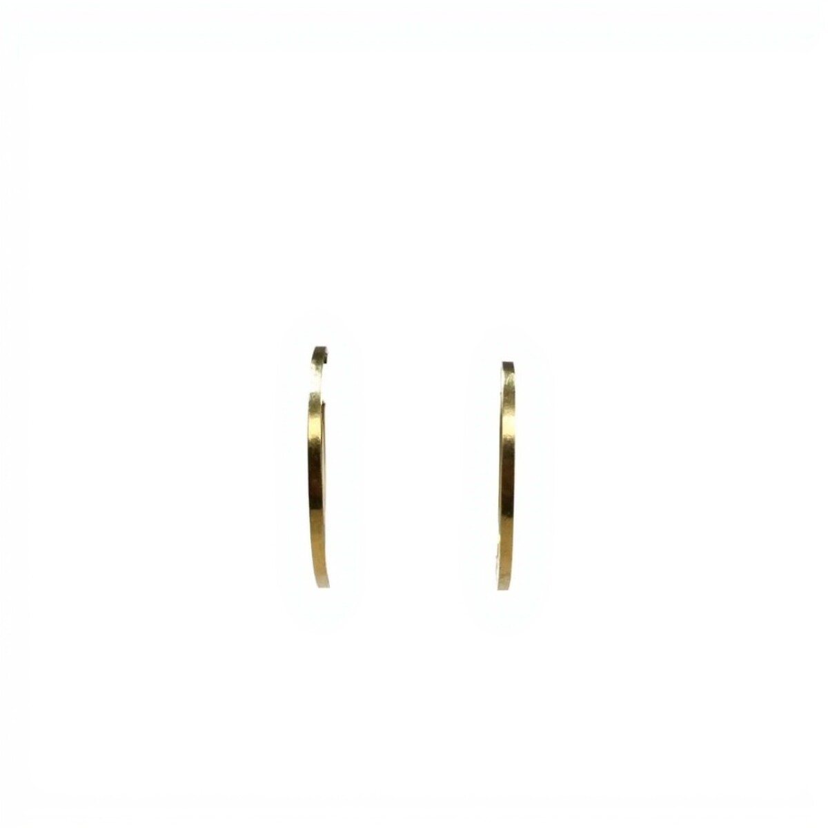 Caravanas aros de oro finos cinta- Oro bajo - Sin piedra- CA8414 - sinpiedra 