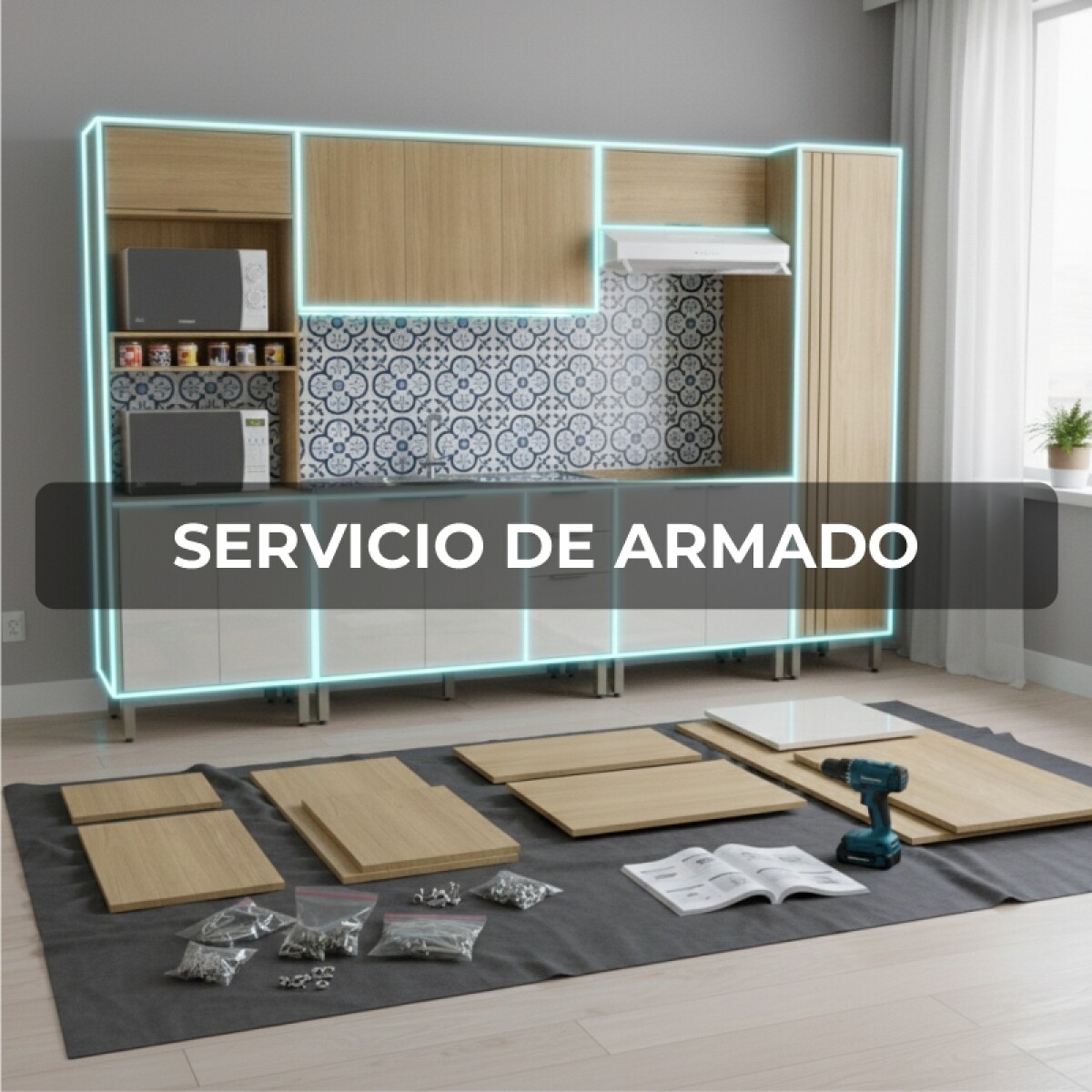 Armado de mueble ARMADO COCINA COMPACTA 6 MÓDULOS | Servicio - Armado 