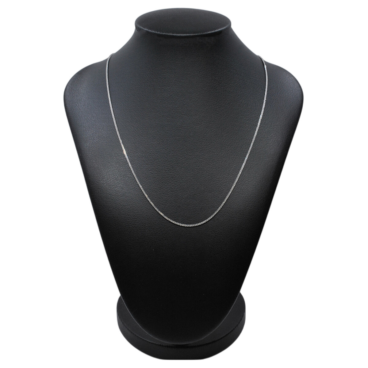 Cadena en oro blanco 18k eslabon espiga 