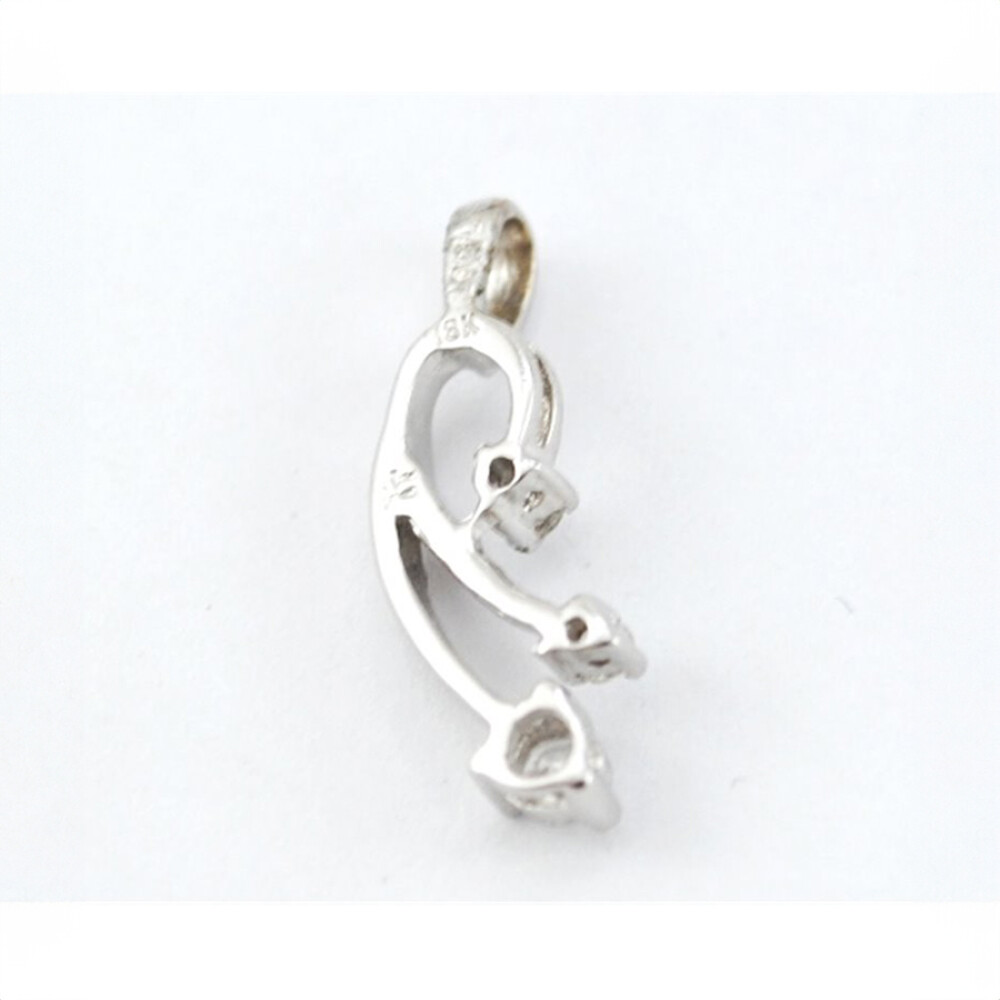 Dije Oro Blanco 18 K Y Brillantes Dije Oro Blanco 18 K Y Brillantes