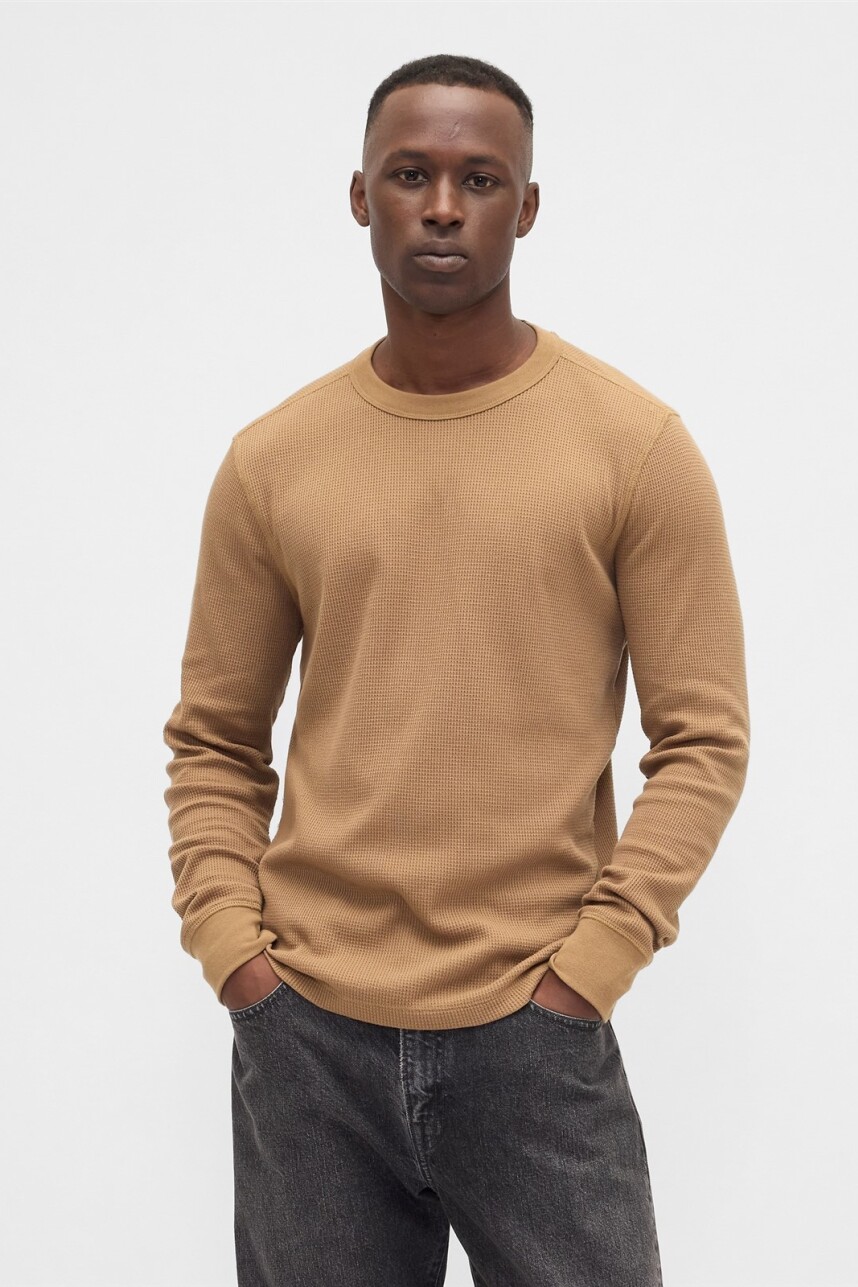 Remera Waffle Hombre Ermine 18-1022 Tcx