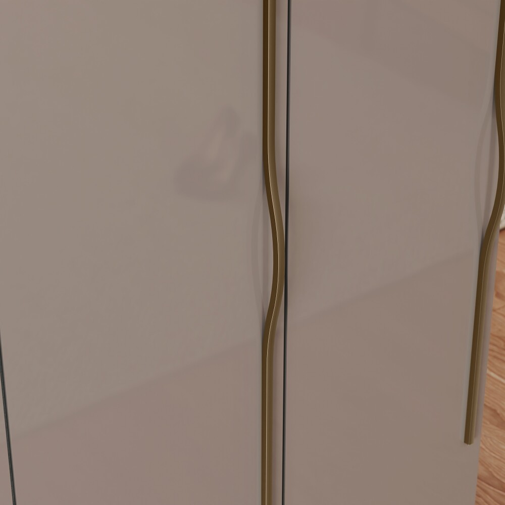 ROPERO PREMIUM 6 PUERTAS 6 CAJONES INTERNOS CON ESPEJO GUARDARROPA CLOSET ARMARIO CANELA