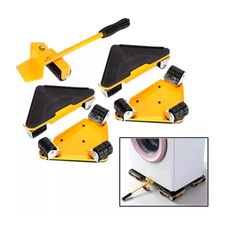 Soporte con ruedas para mueble AMARILLO