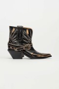 Bota Texana Mediana NEGRO Y CRUDO