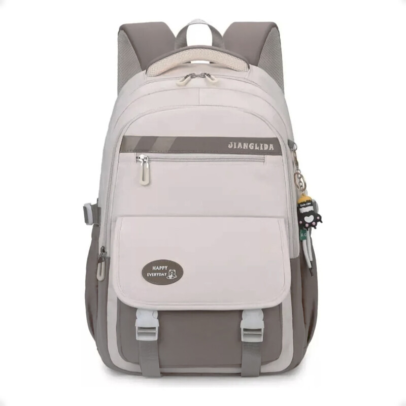 Mochila Escolar Liceal Unisex Impermeable Viaje Jianglida Marrón