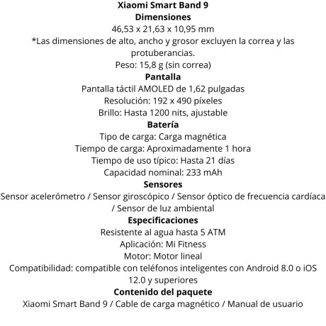 Xiaomi Smartband 9 V01