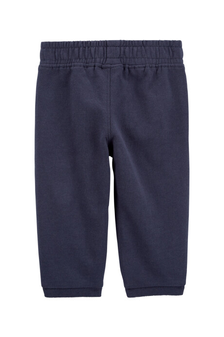 Pantalón deportivo de algodón, azul marino Sin color