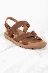 Sandalia Gamuza Chocolate