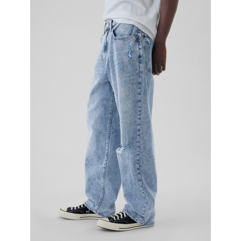 BAGGY FIT LT DEST FA24 LIGHT WASH