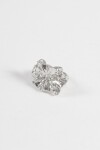 Anillo flor antique elastizado plateado