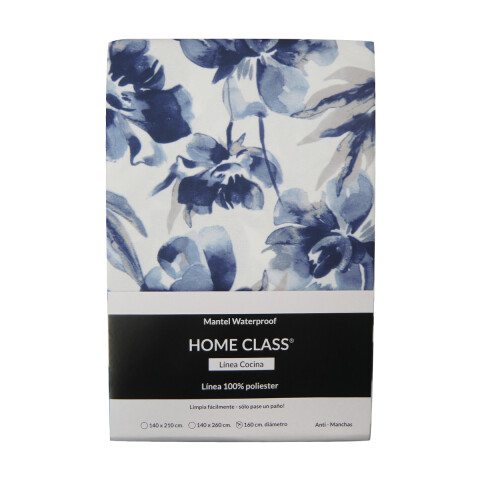 Mantel Waterproof Home Class 140 x 260 cm 3577 FLOR AZUL