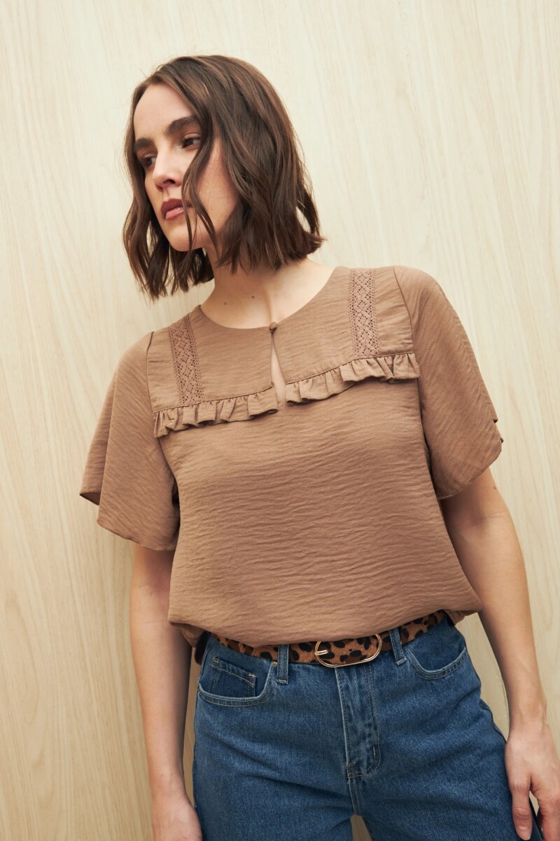 BLUZA ALLIOE BUTTER - MARRON 